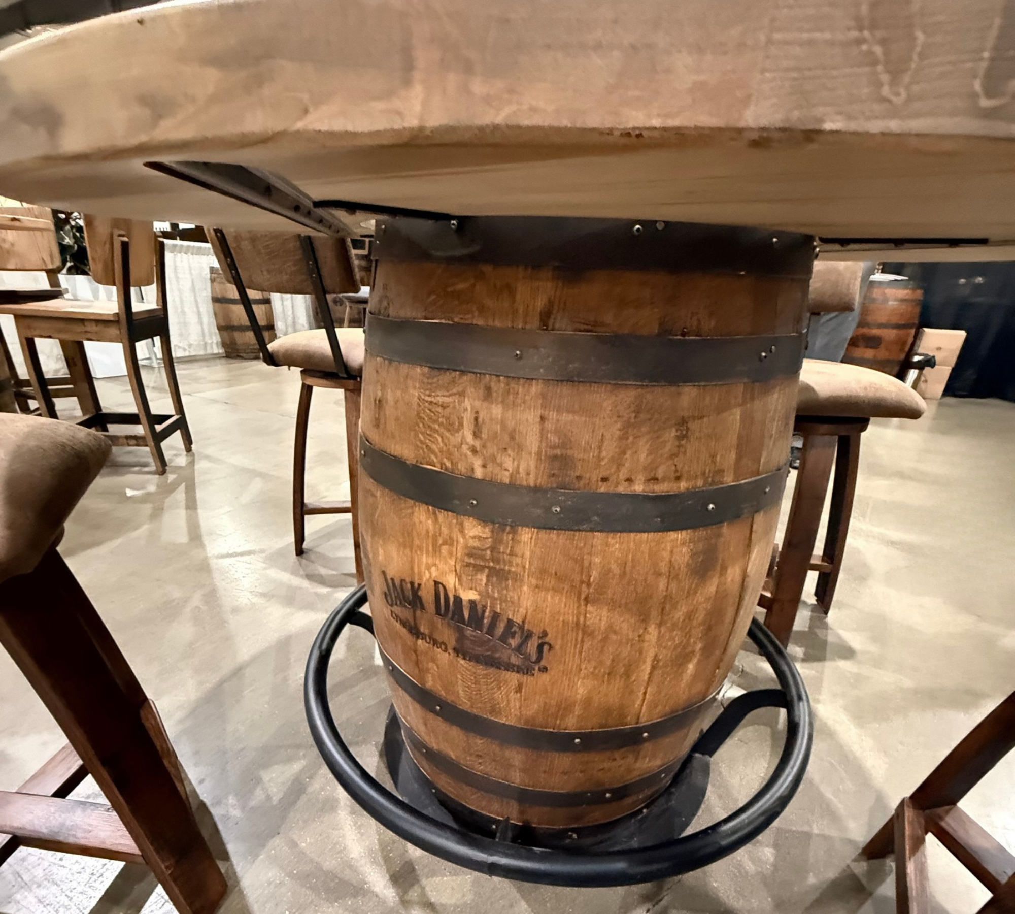 The Loaded Barrel - Amish Handcrafted Whiskey Barrel Table