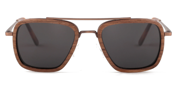 X-Type / Metal x Wood Sunglasses / Polarized Lenses
