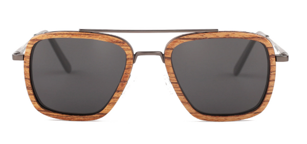 X-Type / Metal x Wood Sunglasses / Polarized Lenses