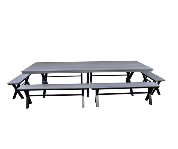 Xavier Lake - Poly Wood & Powder Coated Steel Outdoor Table