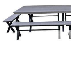 Xavier Lake - Poly Wood & Powder Coated Steel Outdoor Bench