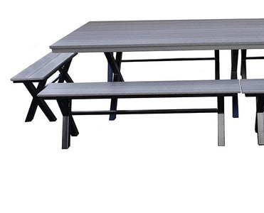 Xavier Lake - Poly Wood & Powder Coated Steel Outdoor Bench