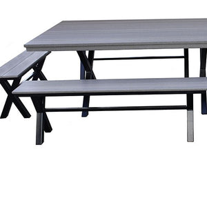 Xavier Lake - Poly Wood & Powder Coated Steel Outdoor Bench