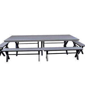 Xavier Lake - Poly Wood & Powder Coated Steel Outdoor Table