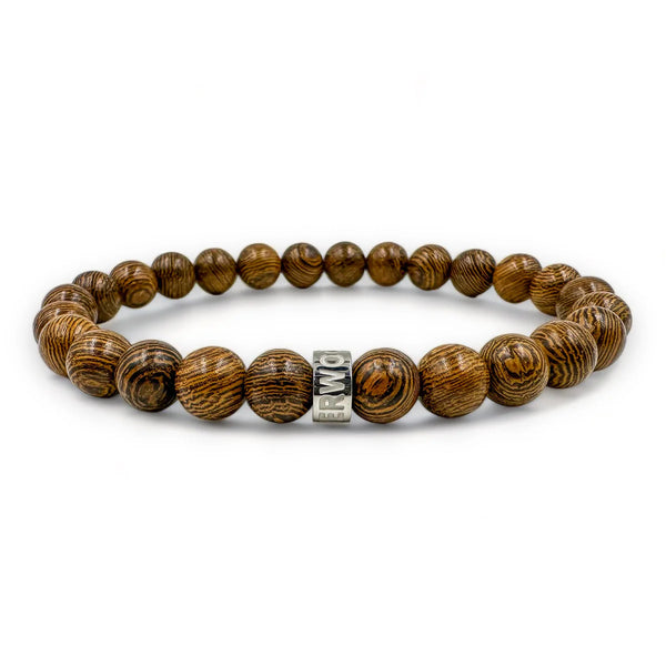 Cascade - Rough Cut Brown Zebrawood Bracelet
