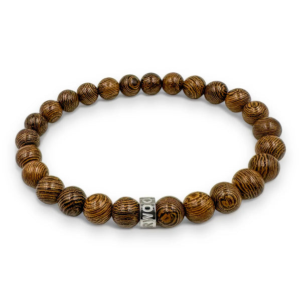 Cascade - Rough Cut Brown Zebrawood Bracelet