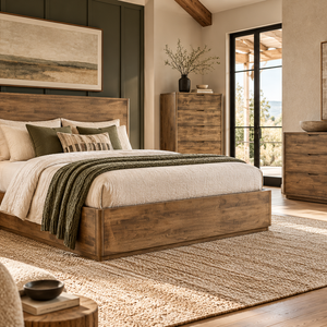 Lacie - Amish Solid Wood Platform Bed, dresser, nightstand, and chest of drawers