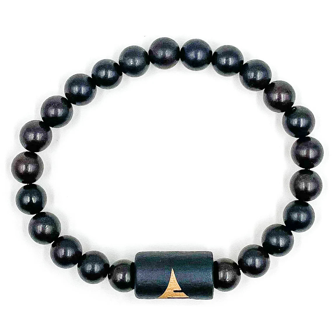 Solid - Ebony Blackwood Mala Beaded Bracelet