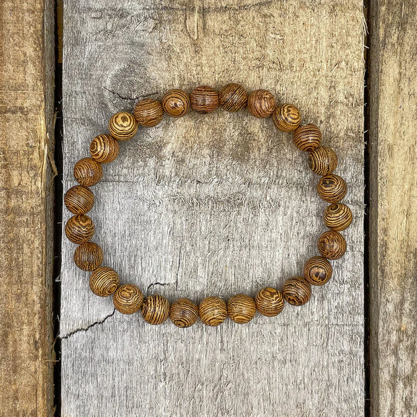 Union - Zebrawood Mala Beaded Bracelet