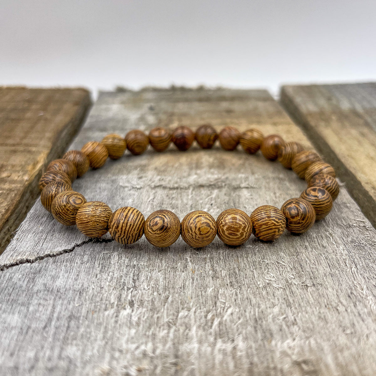 Union - Zebrawood Mala Beaded Bracelet