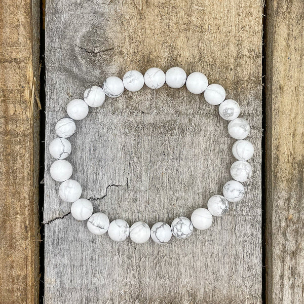 Union - White How Lite Gemstone Beaded Bracelet