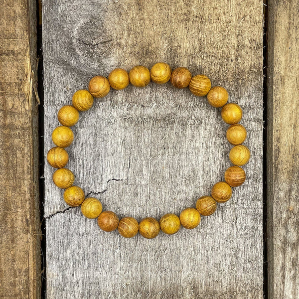Union - Yellow Sandalwood Mala Beaded Bracelet