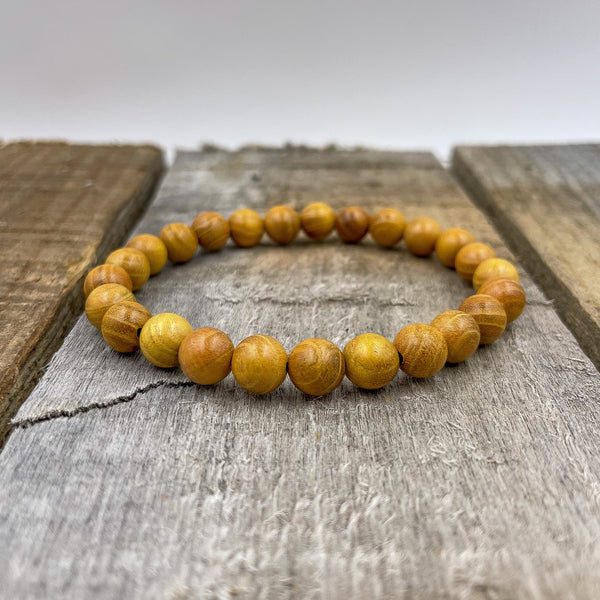 Union - Yellow Sandalwood Mala Beaded Bracelet