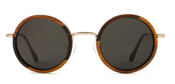 John / Metal x Wood Sunglasses / Polarized Lenses