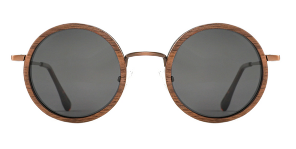 John / Metal x Wood Sunglasses / Polarized Lenses