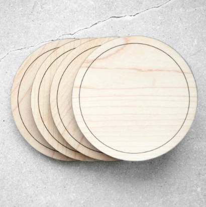 Premium Hardwood Coaster Set
