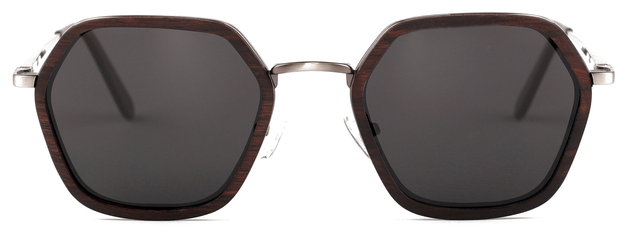 Nero / Metal x Wood Sunglasses / Polarized Lenses