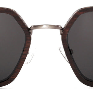 Nero / Metal x Wood Sunglasses / Polarized Lenses