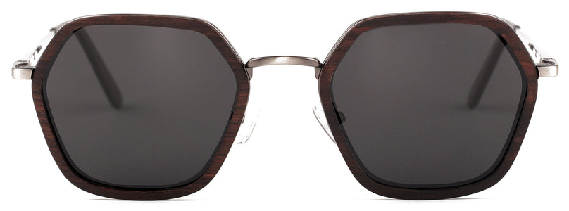 Nero / Metal x Wood Sunglasses / Polarized Lenses