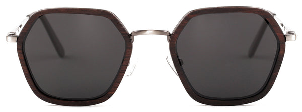Nero / Metal x Wood Sunglasses / Polarized Lenses