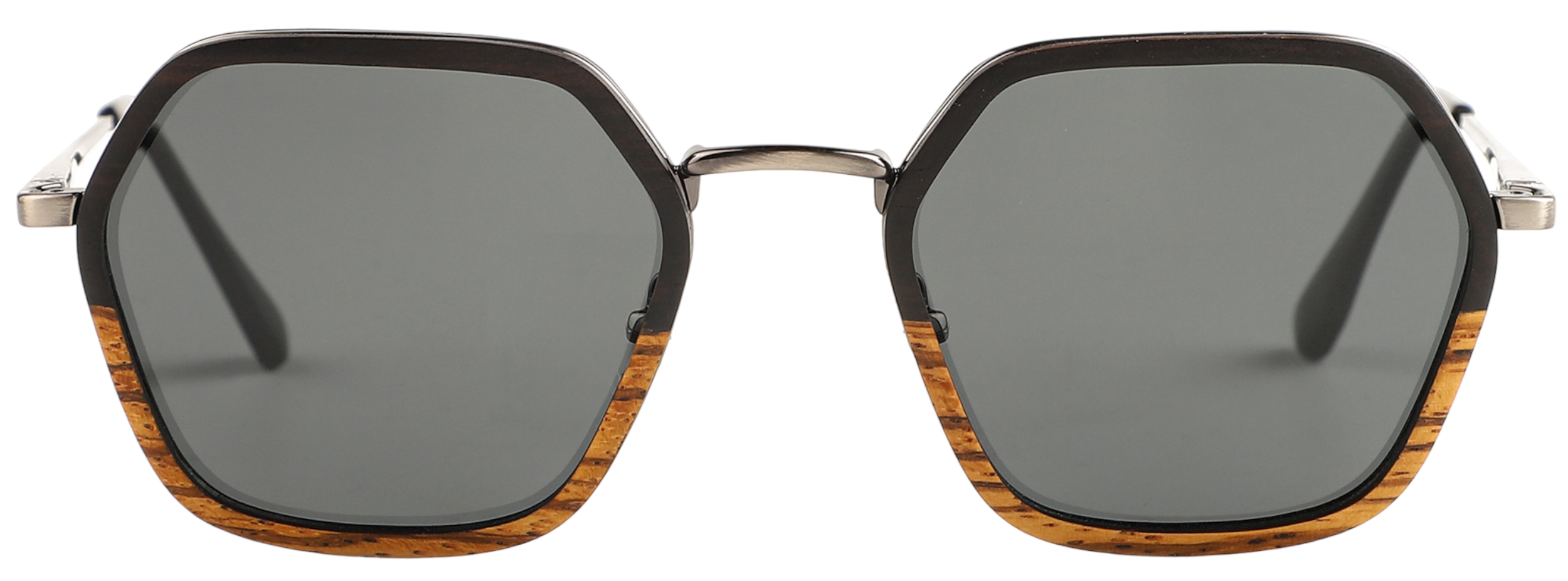 Nero / Metal x Wood Sunglasses / Polarized Lenses