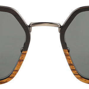 Nero / Metal x Wood Sunglasses / Polarized Lenses
