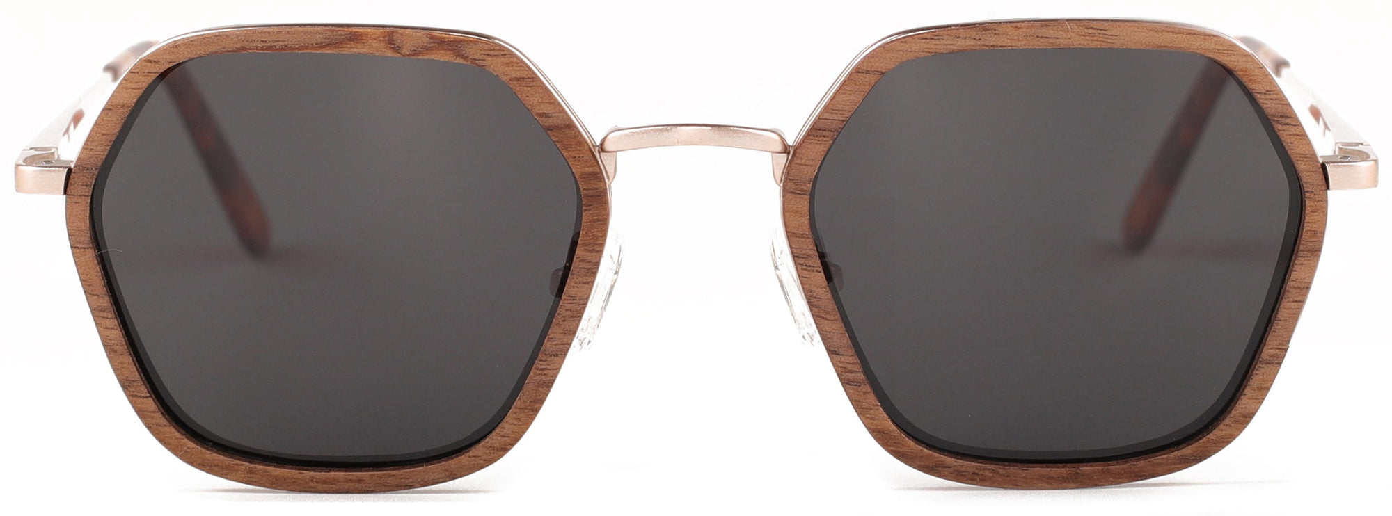 Nero / Metal x Wood Sunglasses / Polarized Lenses