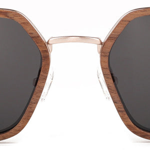 Nero / Metal x Wood Sunglasses / Polarized Lenses