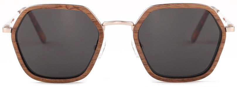 Nero / Metal x Wood Sunglasses / Polarized Lenses