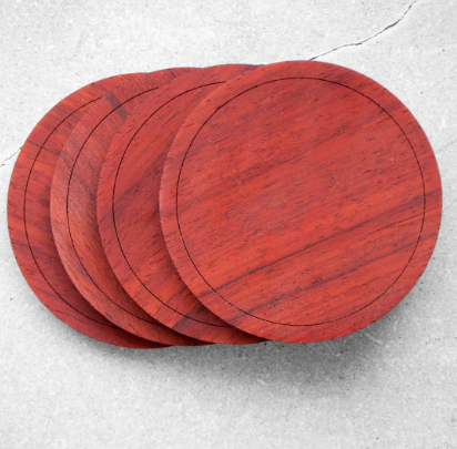Premium Hardwood Coaster Set