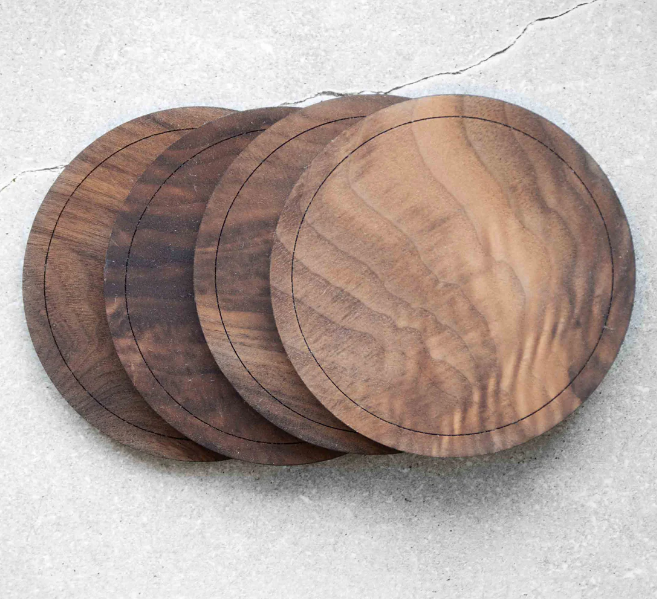 Premium Hardwood Coaster Set