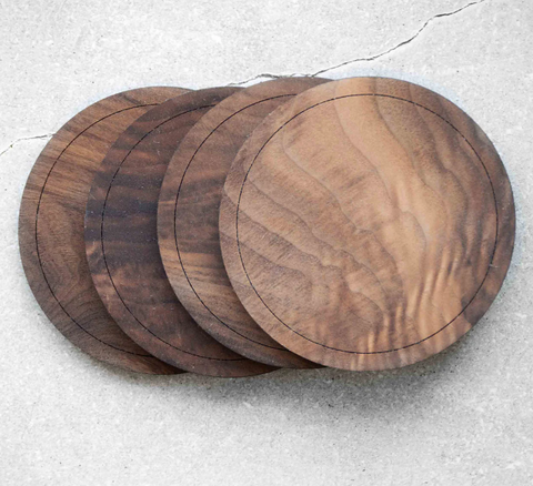 Premium Hardwood Coaster Set