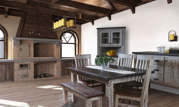 Amish Reclaimed Barn Wood Dining Set