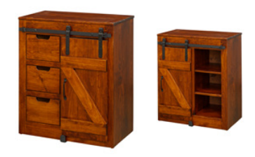 Barn door nightstand deals