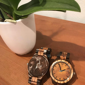 Custom Photo Engraved Wood Watch