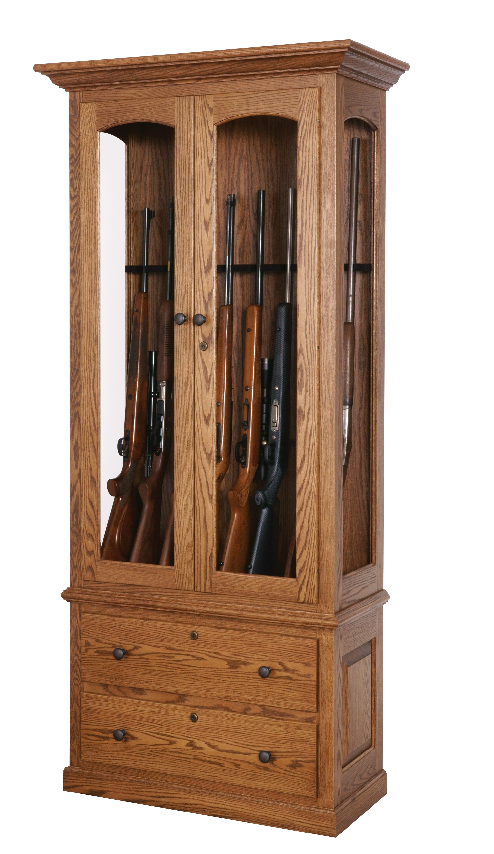 Outlander - Amish 8 Gun Cabinet with Drawers