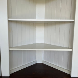 Open Shelves - Primitive White with Kono Stained Top