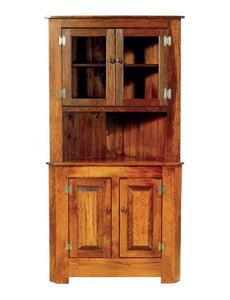 Farmhouse - Amish Corner Cabinet w/ Cherry Stain