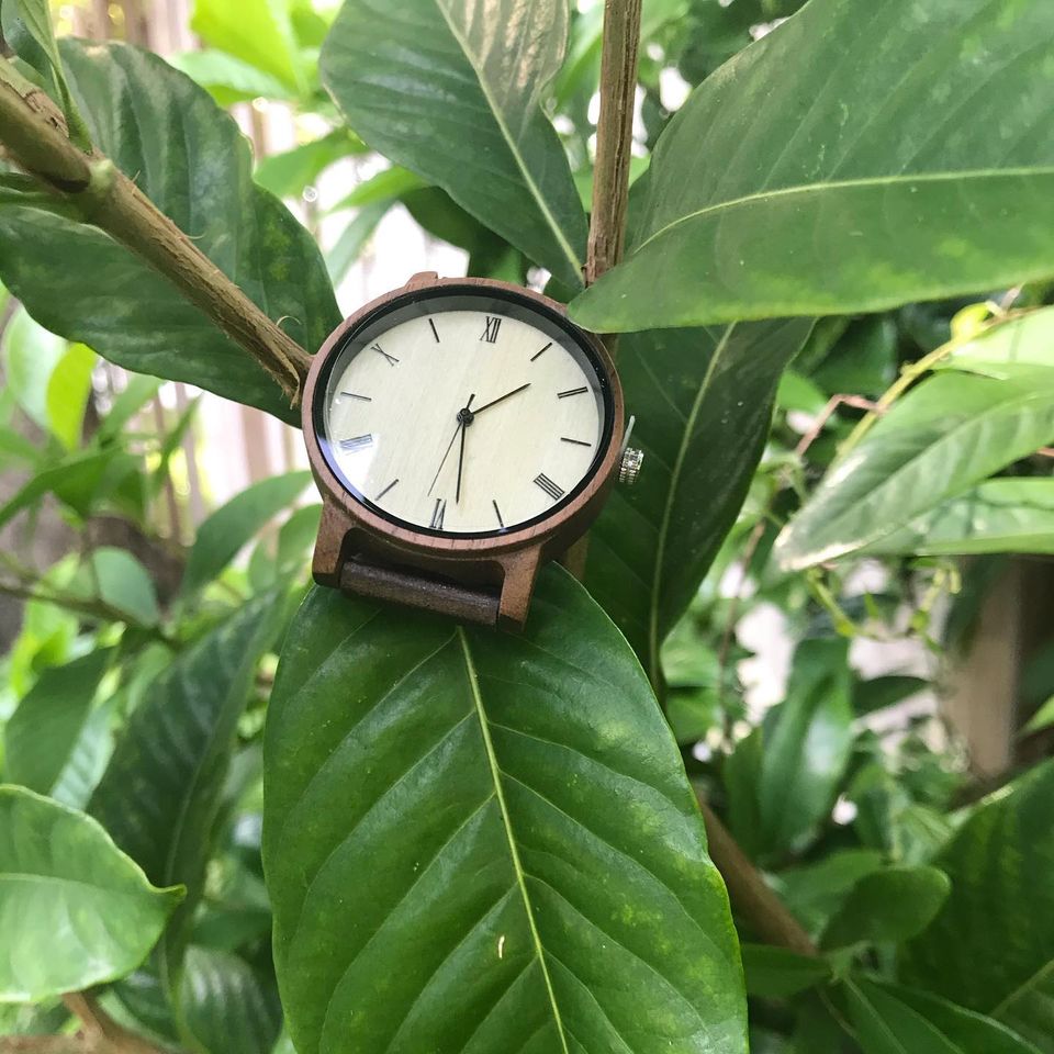 The Botanical - Walnut Wood Watch with Maple Wood Face
