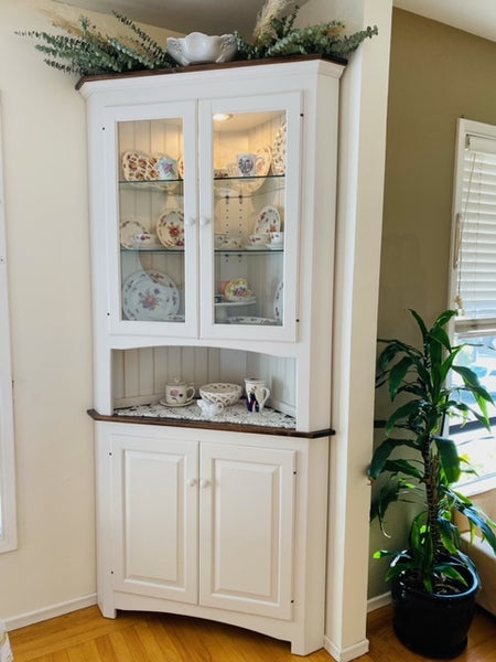 Lancaster - Amish Shaker Style Corner Hutch