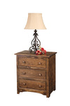 Amish Shaker 3 Drawer Night Stand