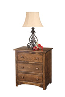 Amish Shaker 3 Drawer Night Stand