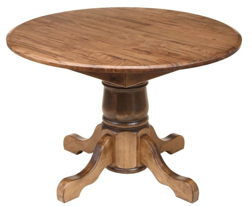 Empire Amish Round Pedestal Table w/ Optional Extension Top