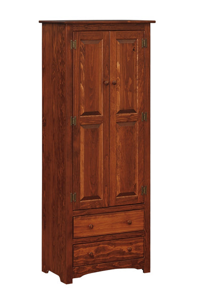 The Craftsman - Amish Pantry Cabinet with 2 Bottom Drawers