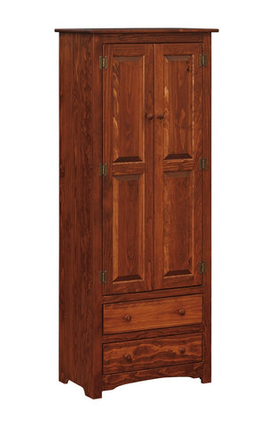 The Craftsman - Amish Pantry Cabinet with 2 Bottom Drawers