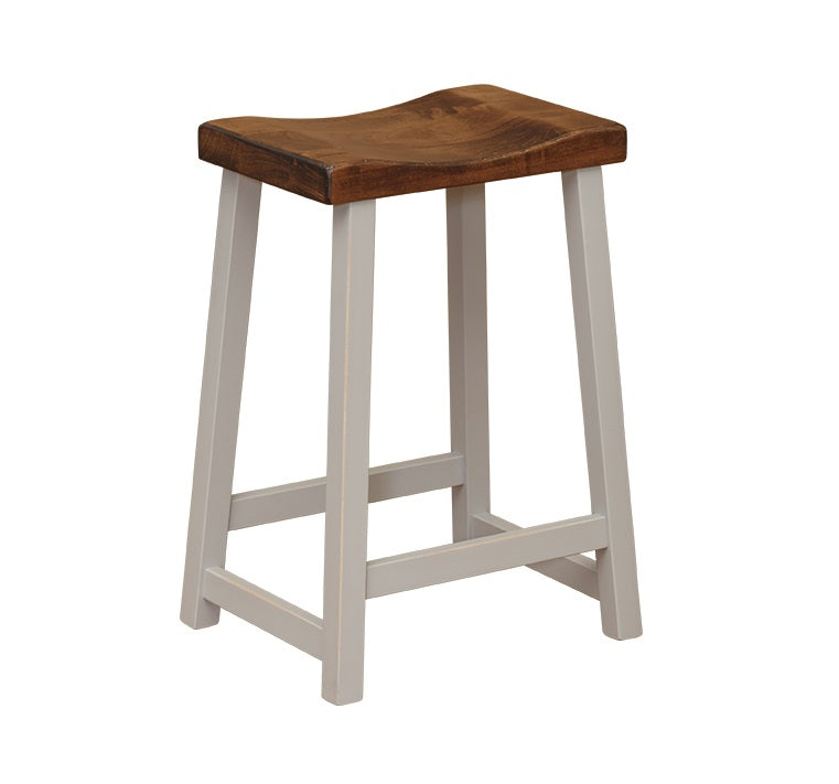 Farmhouse Saddle Barstool 24