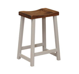 Farmhouse Saddle Seat Bar Stool - 24"