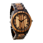 2-Tone Zebra & Black Sandalwood Watch