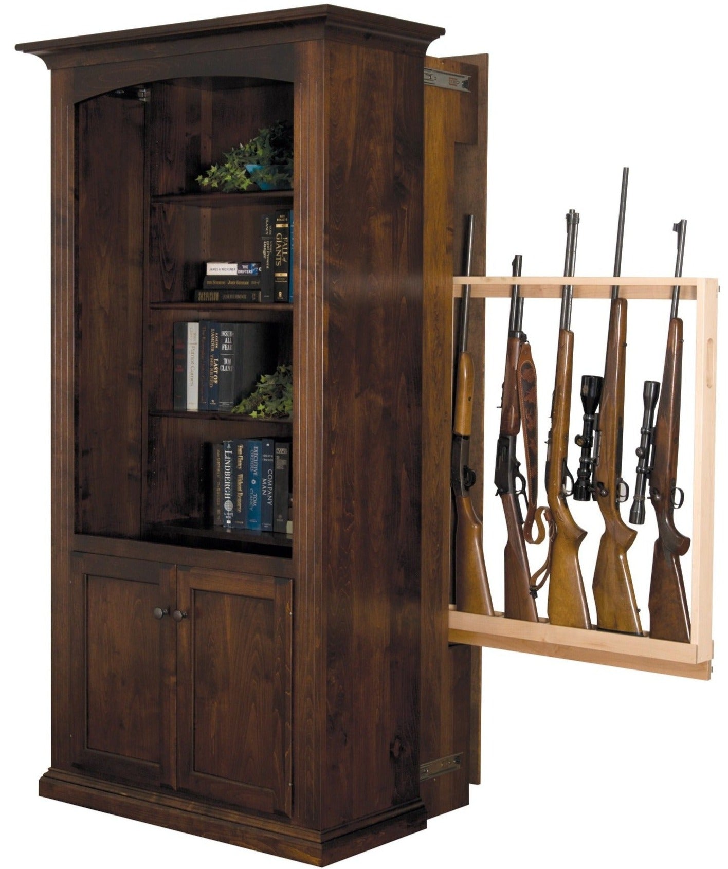Covert - Bookcase with Hidden Gun Rack - The Wood Reserve
