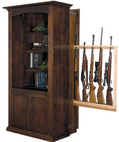 Handcrafted Bookcase with Hidden Gun Rack